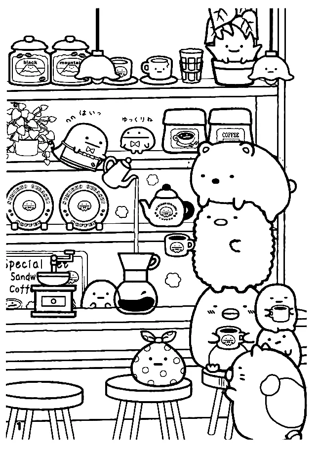 Sumikko Gurashi Para Colorear 21