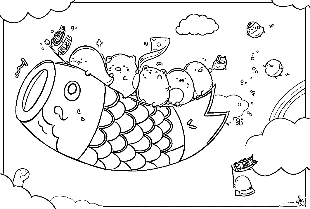 Sumikko Gurashi Para Colorear 36