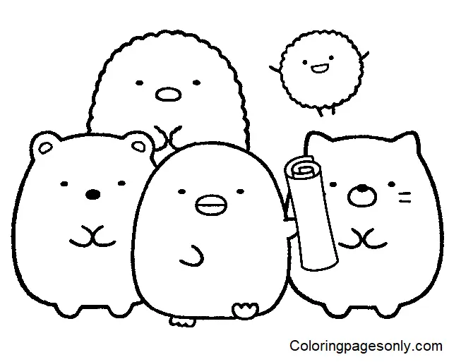 Sumikko Gurashi Para Colorear 40
