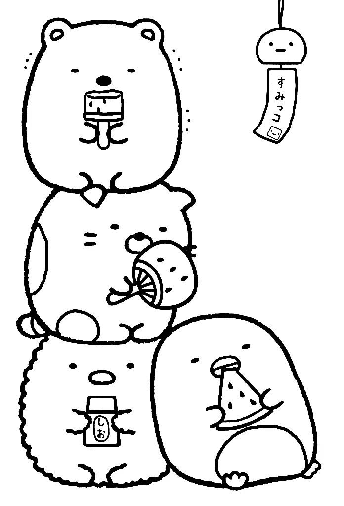Sumikko Gurashi Para Colorear 57
