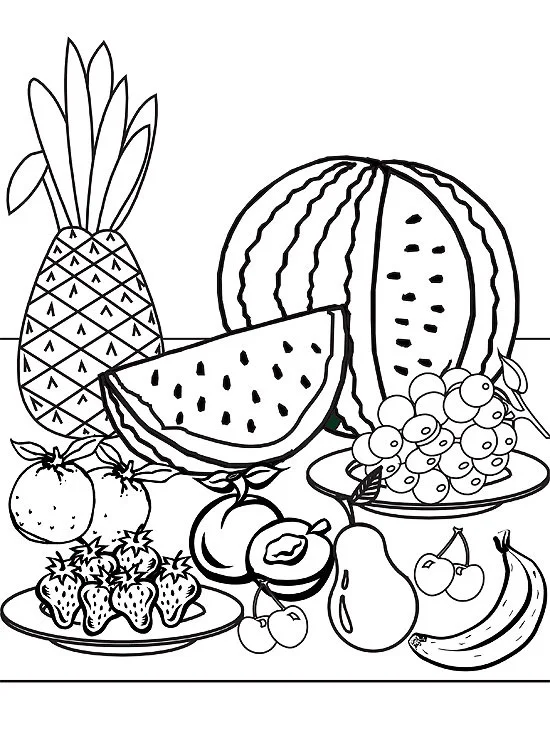 Comida de verao Para Colorir 6