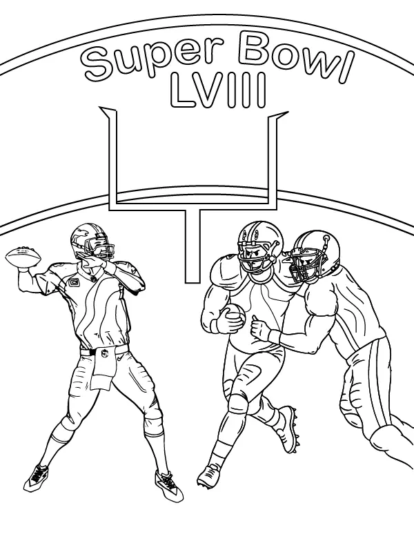 Super Bowl LVIII Ausmalbilder 13