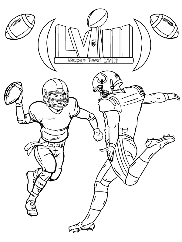 Super Bowl LVIII Coloring Pages