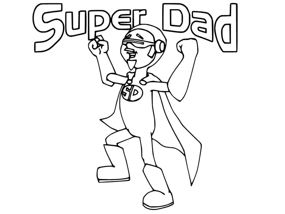 Super Papa Para Colorear 10