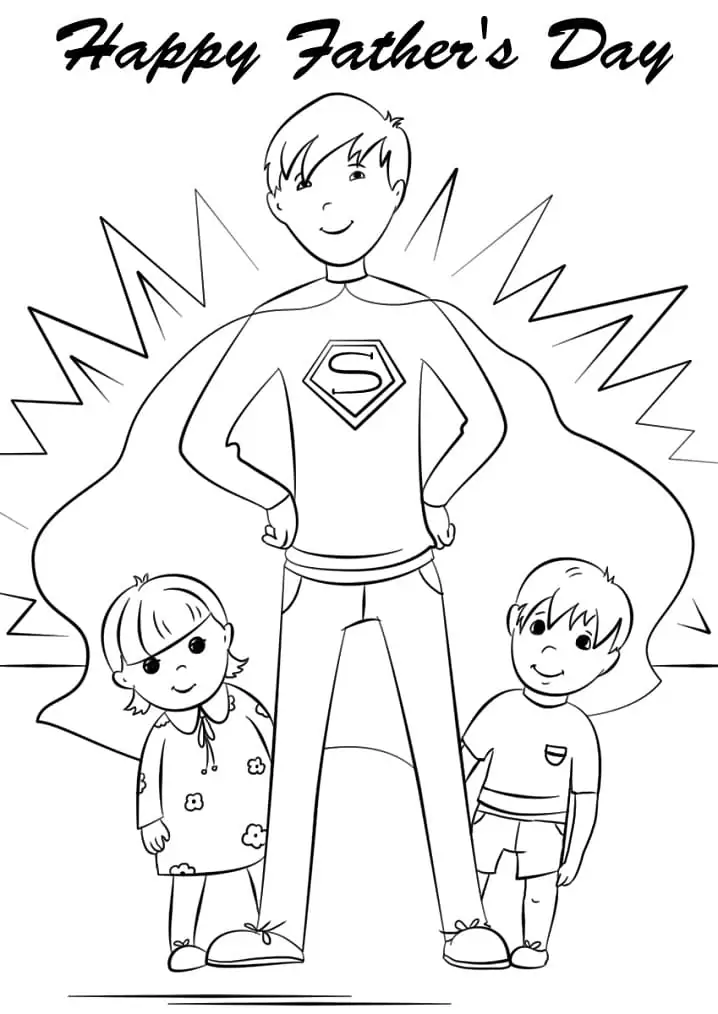Super Dad Coloring Pages
