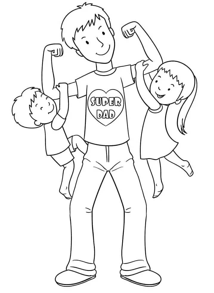Super Papa Para Colorear 3