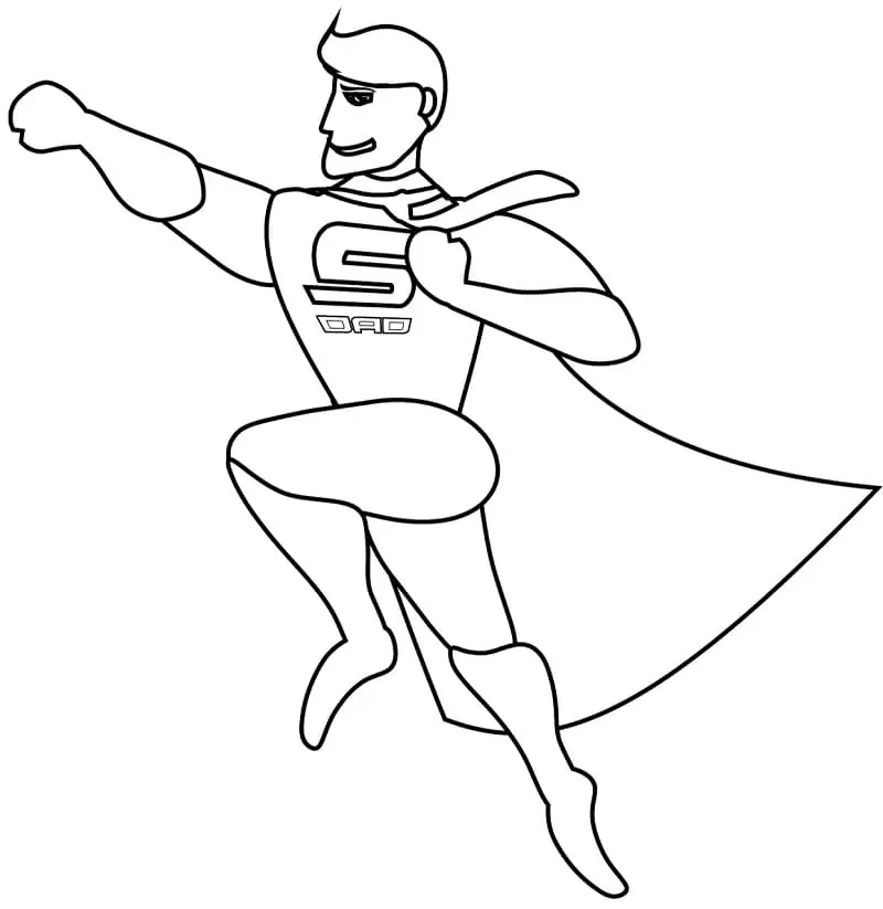 Super Papa Para Colorear 5