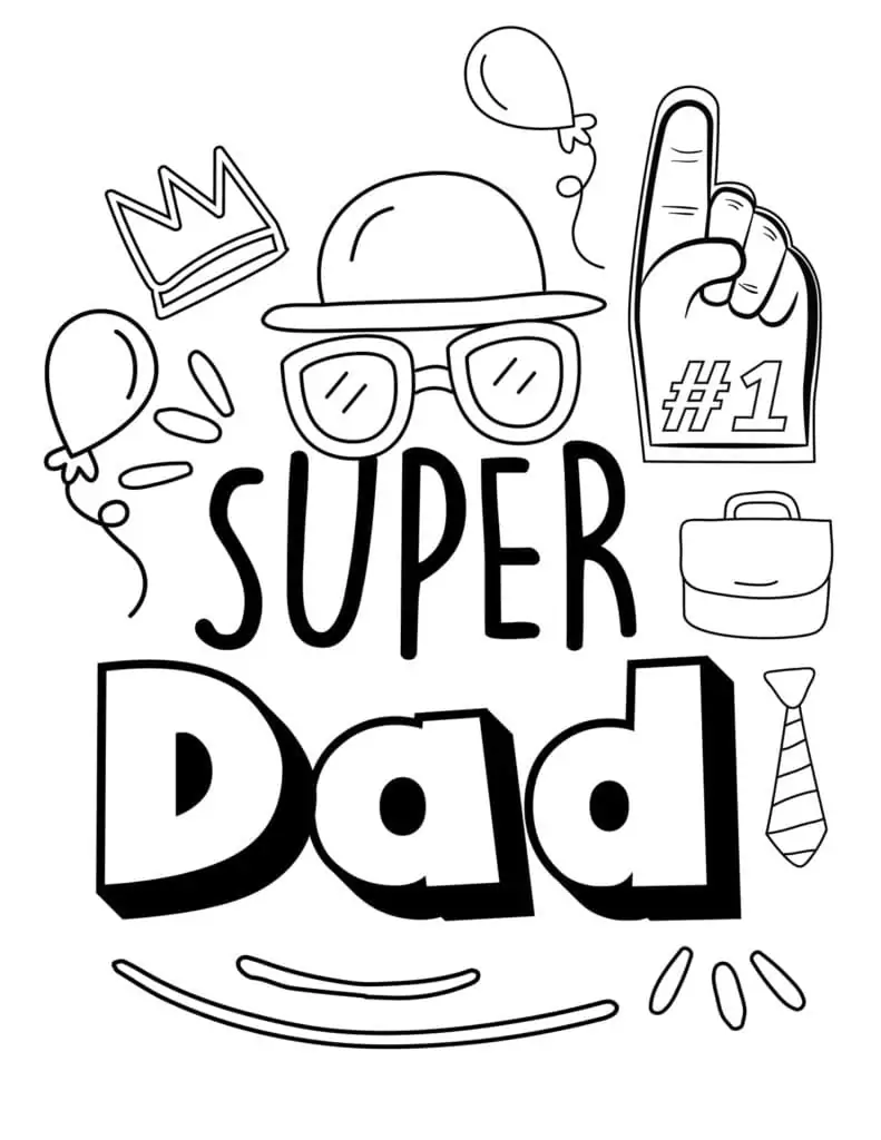 Super Papa Para Colorear 7