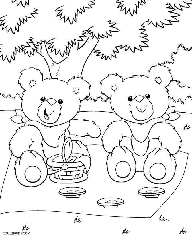 Oso De Peluche Para Colorear 1
