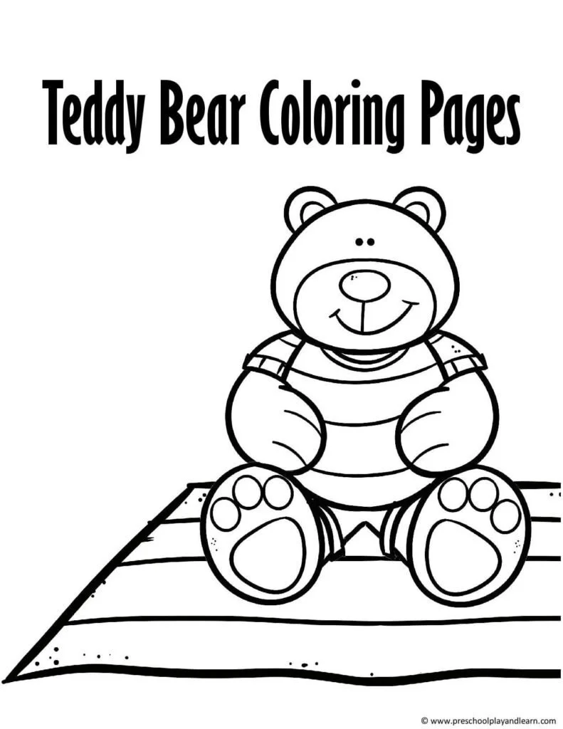 Teddy-Picknick Ausmalbilder
