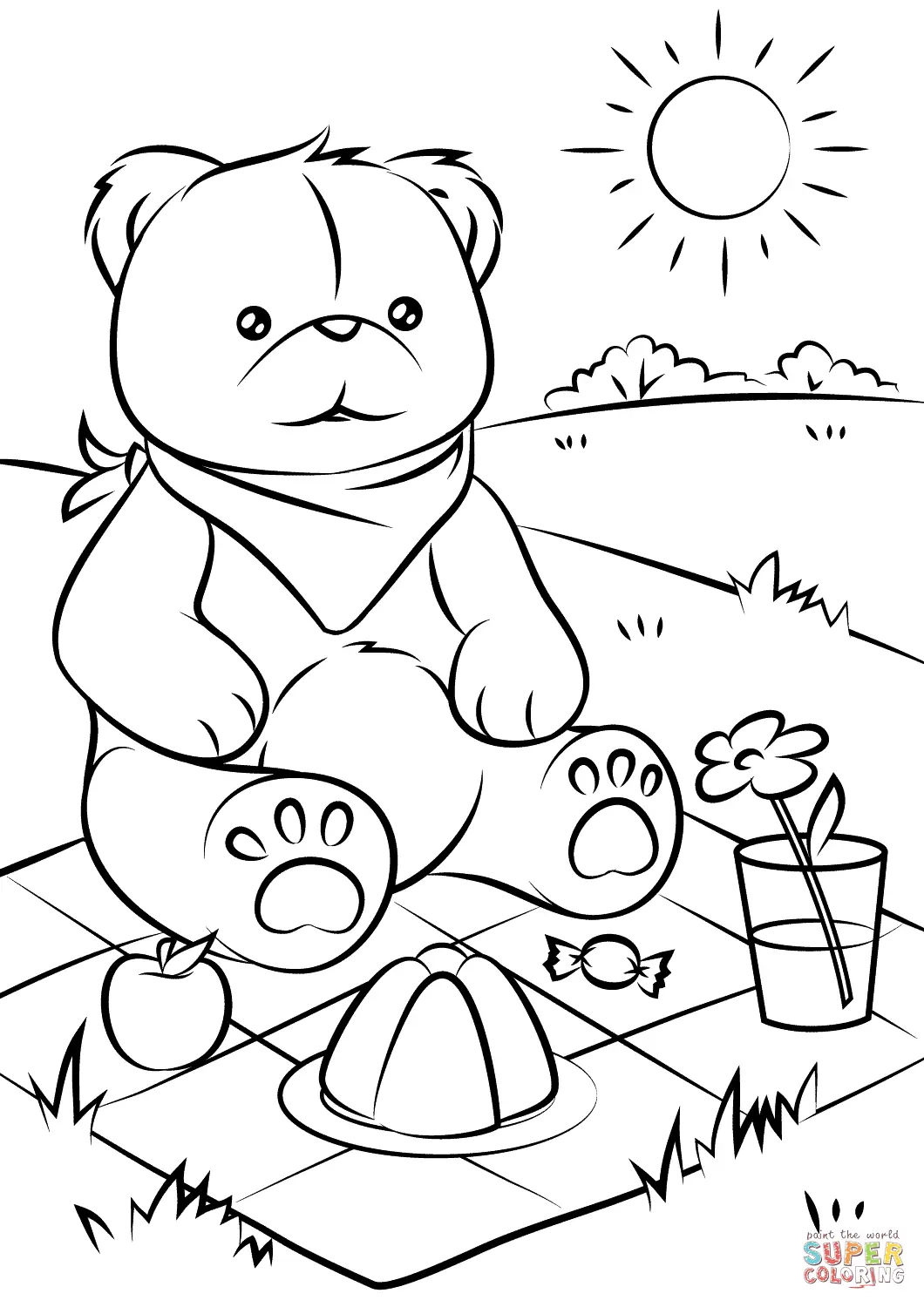 Oso De Peluche Para Colorear 3