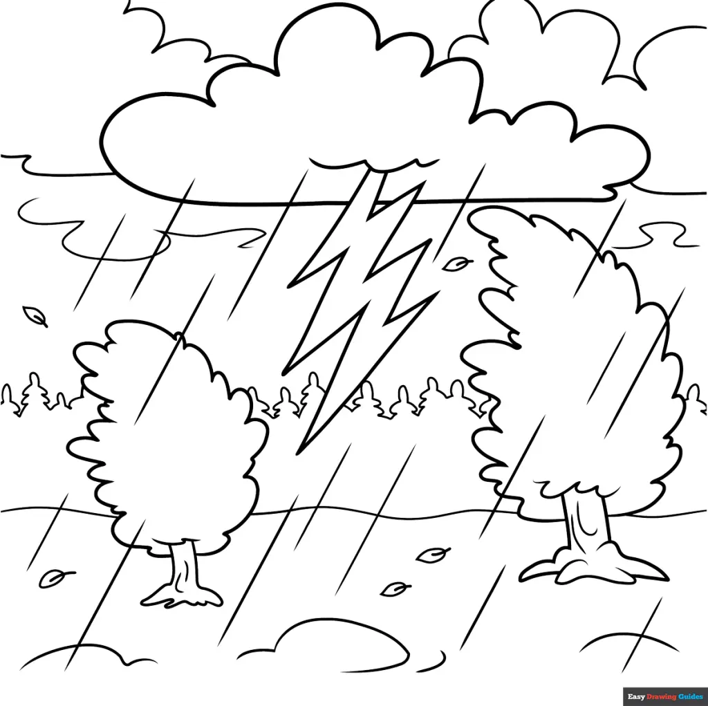 Thunderstorm Coloring Pages 17
