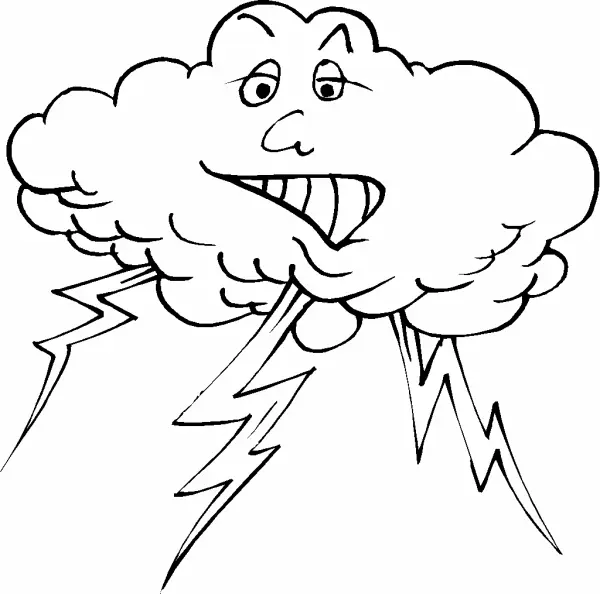 Thunderstorm Coloring Pages 2