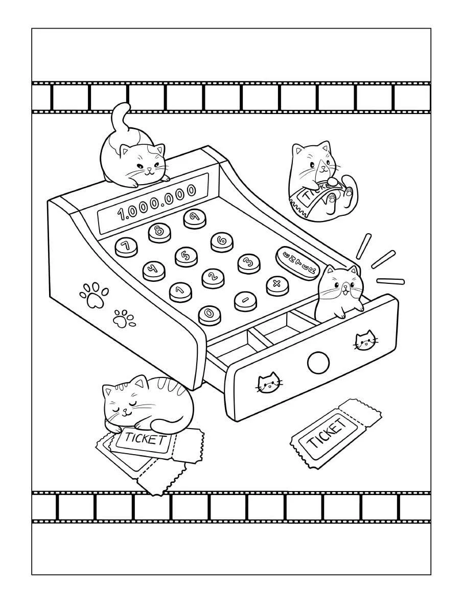 Tiny Cats Coloring Pages 35