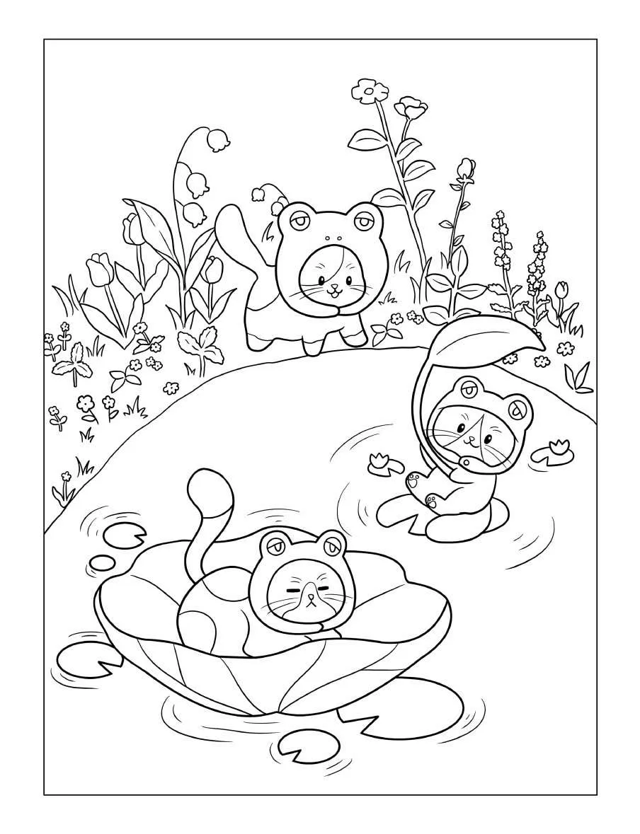 Tiny Cats Coloring Pages 40