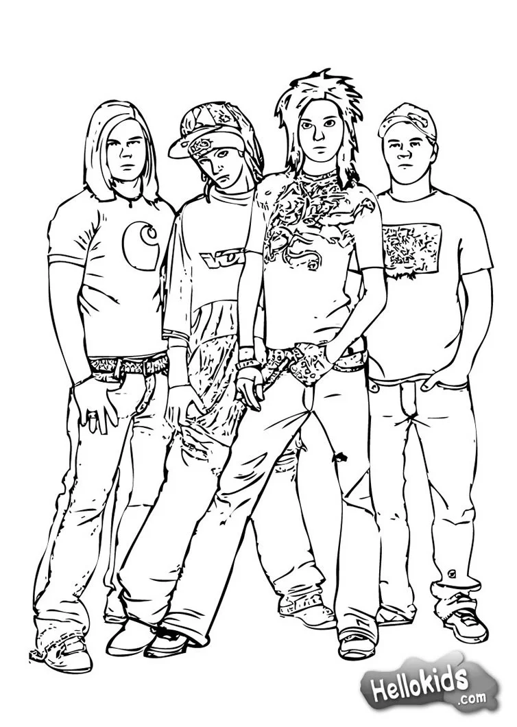 Tokio Hotel Para Colorir 1