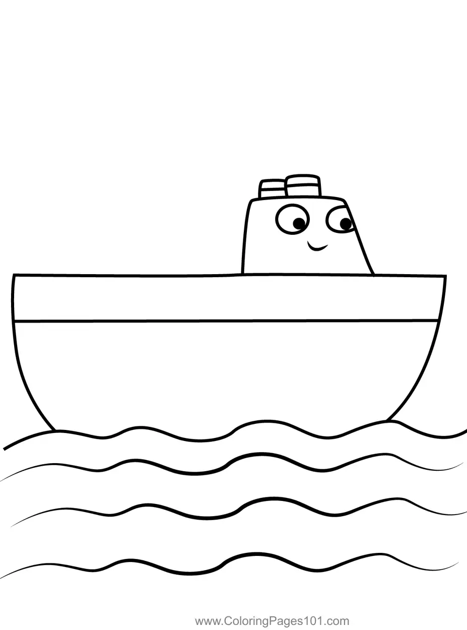 Toot the Tiny Tugboat Coloring Pages 3