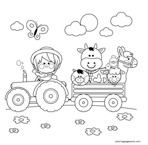 Desenhos de Tractor Para Colorir 23