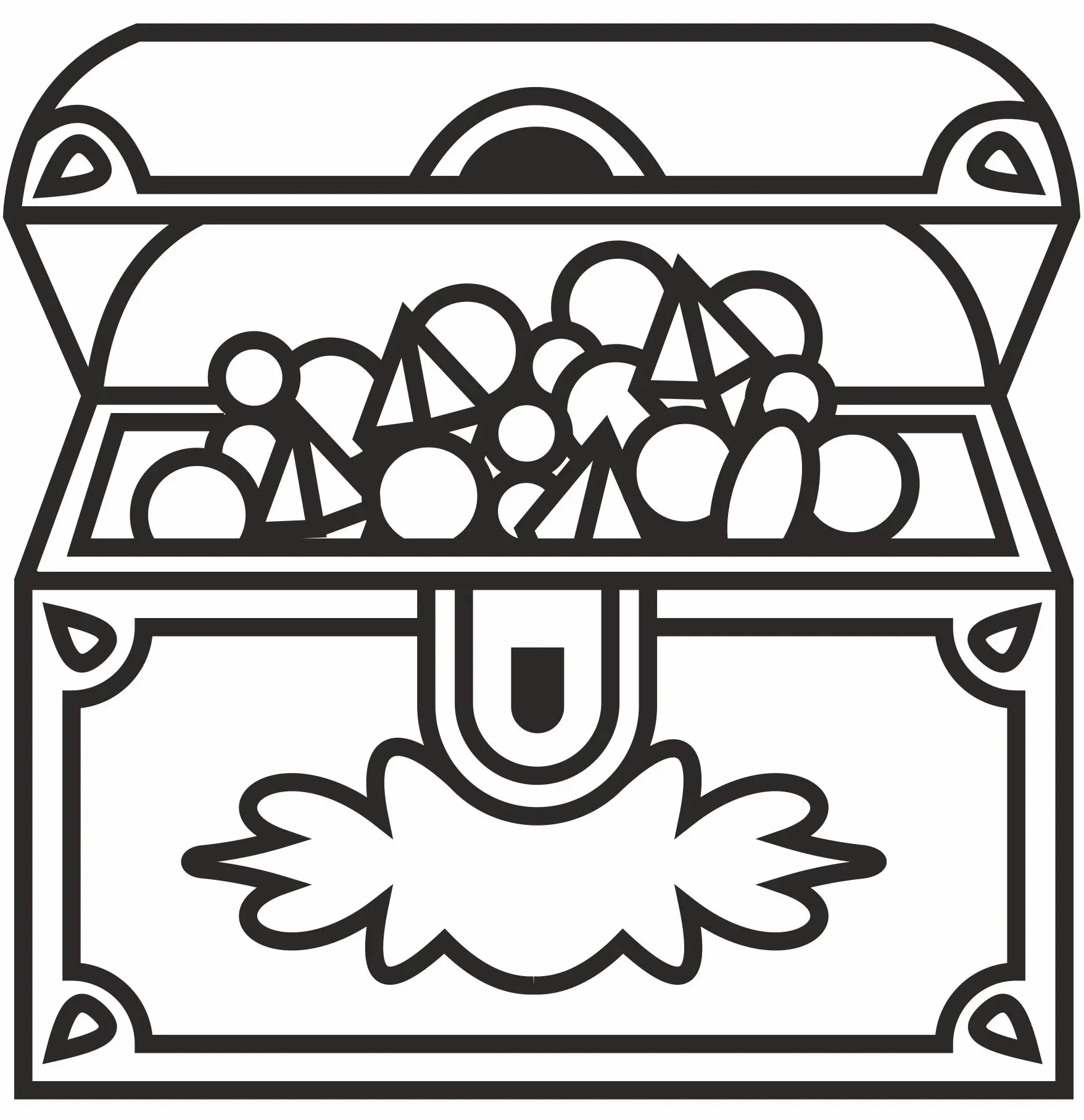 Treasure Chest Coloring Pages 15