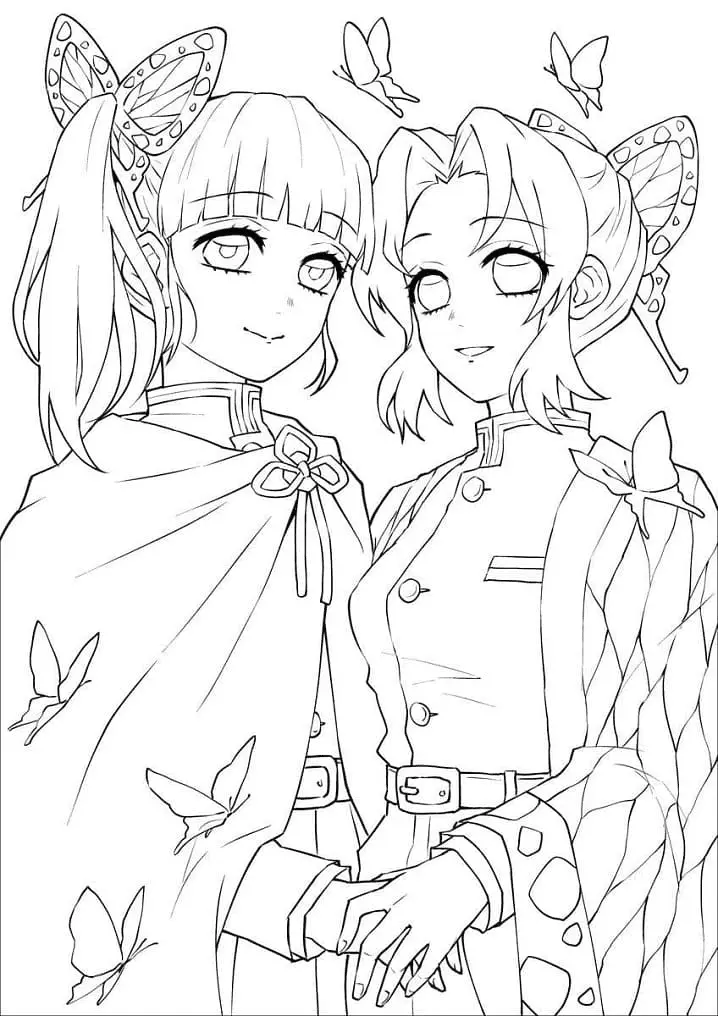 Tsuyuri Kanao Coloring Pages 3