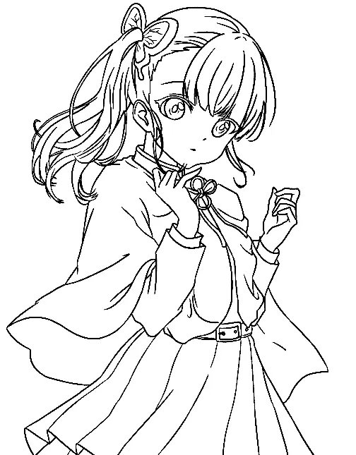 Tsuyuri Kanao Coloring Pages 9