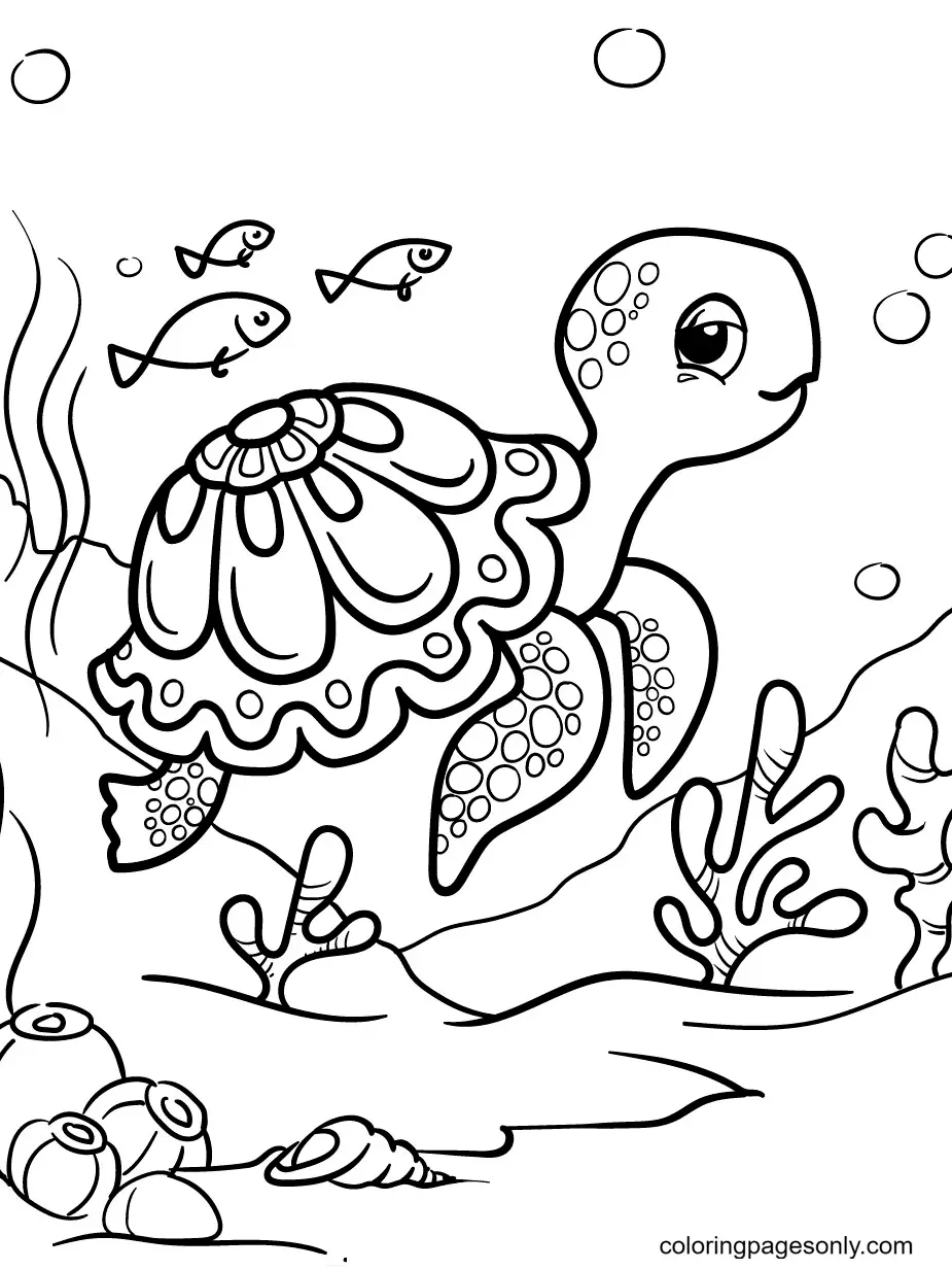 Turtle Coloring Pages 21