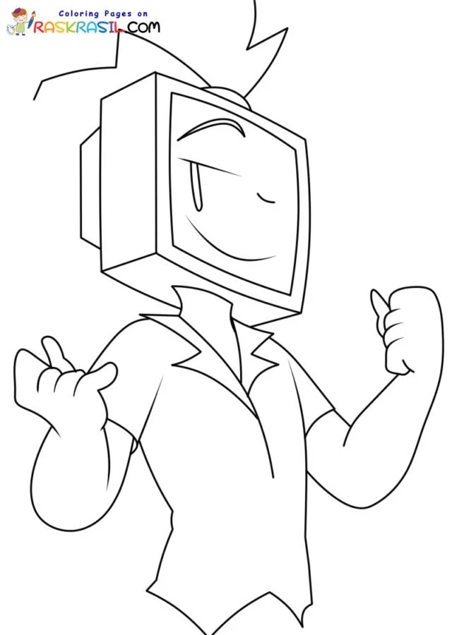 TV Man Coloring Pages 6
