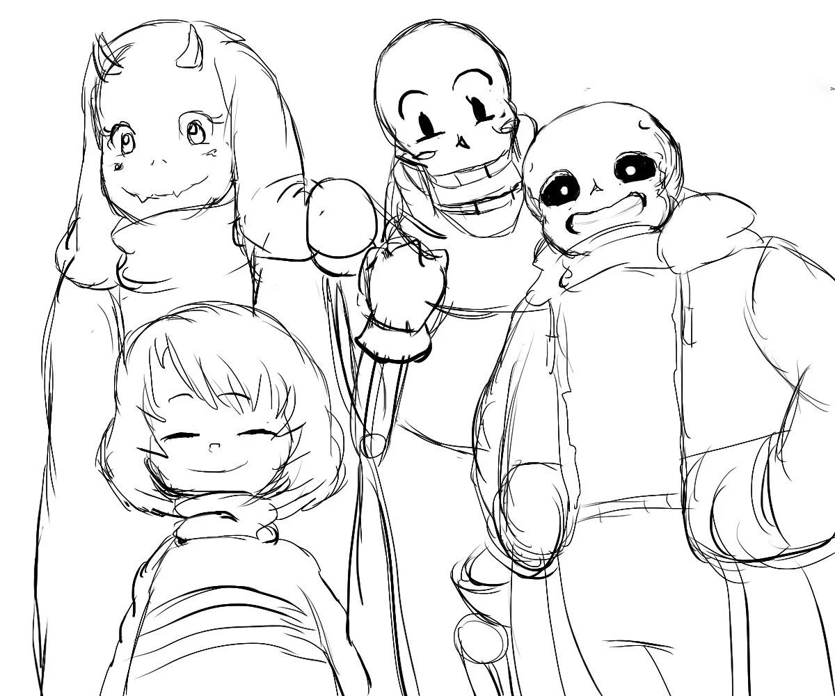 Undertale Coloring Pages 1