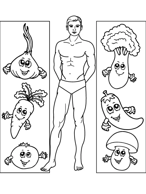Desenhos de Vegan Para Colorir 1