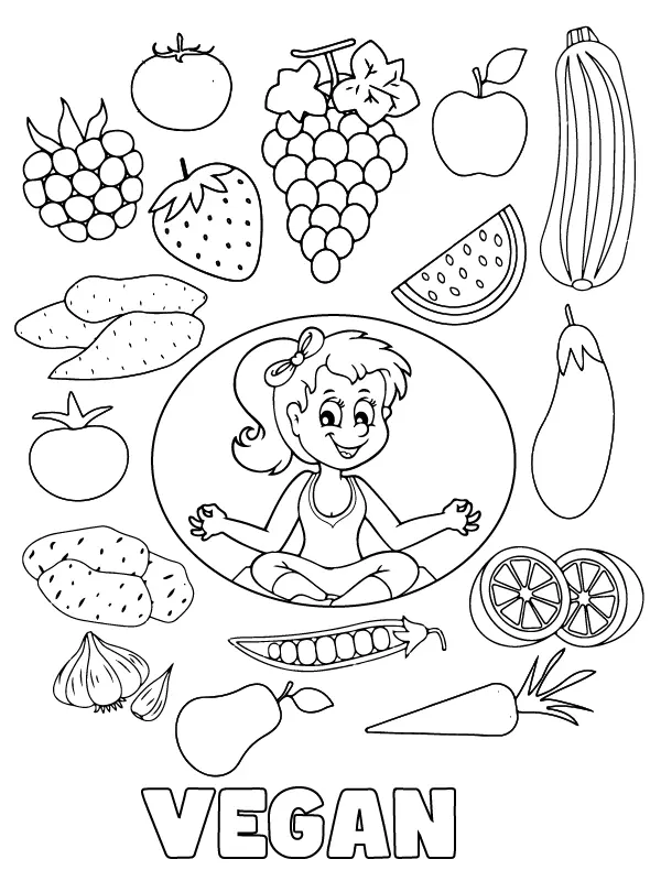 Vegan Coloring Pages
