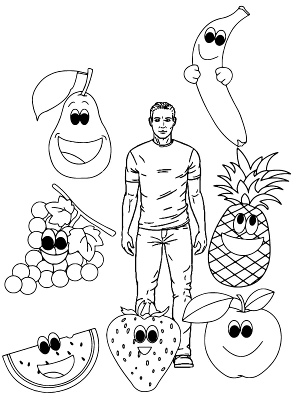 Desenhos de Vegan Para Colorir 6