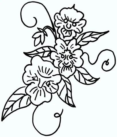 Ausmalbilder Violette 7