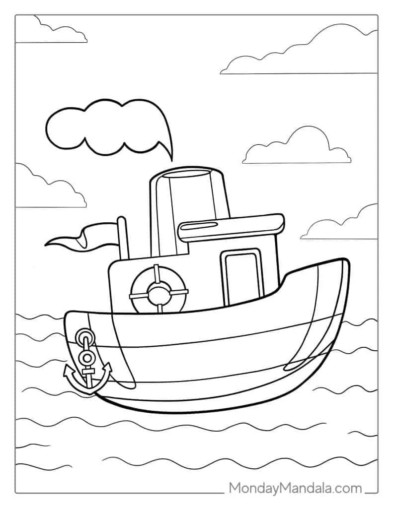 Transporte de aquatico Para Colorir 5