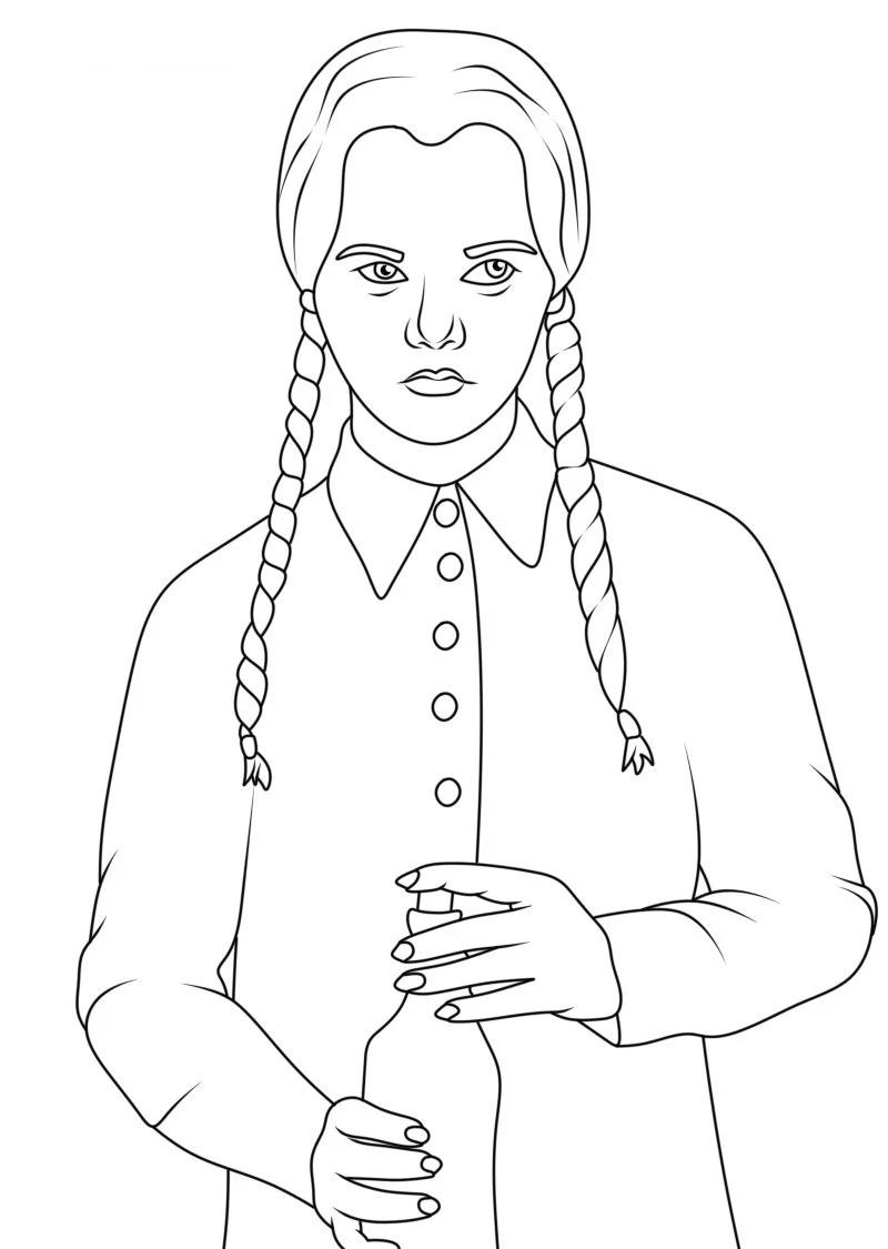 Wednesday Addams Ausmalbilder