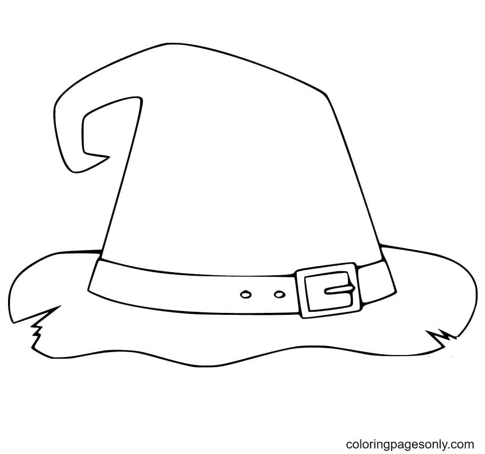 Desenhos de Chapeu de Bruxa Para Colorir 29