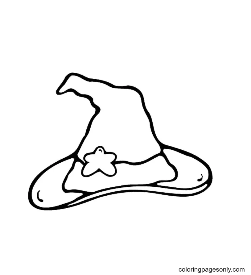 Desenhos de Chapeu de Bruxa Para Colorir 52