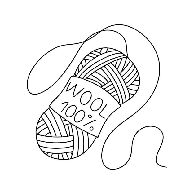 Wool Coloring Pages 2