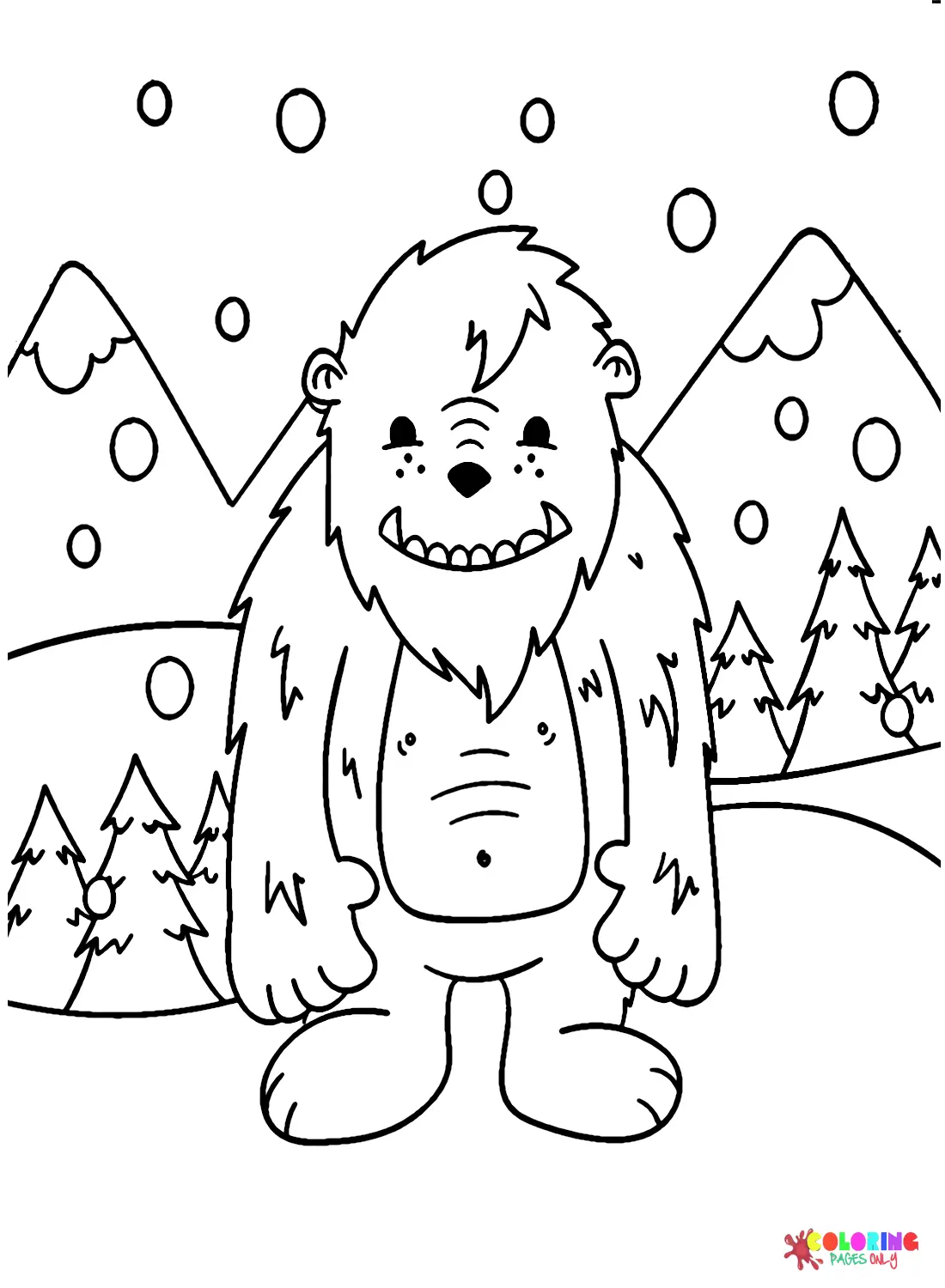 Yeti Para Colorear 10