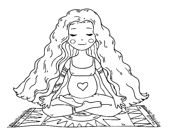 Yoga Coloring Pages 48