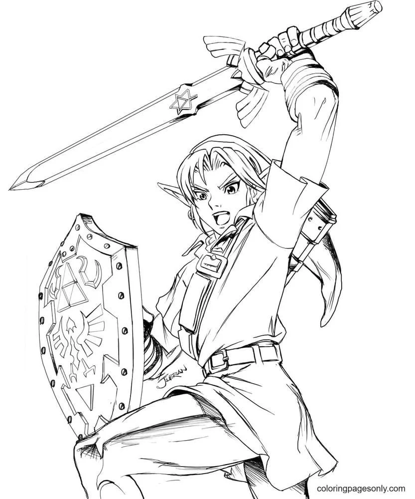 Zelda Para Colorear 4