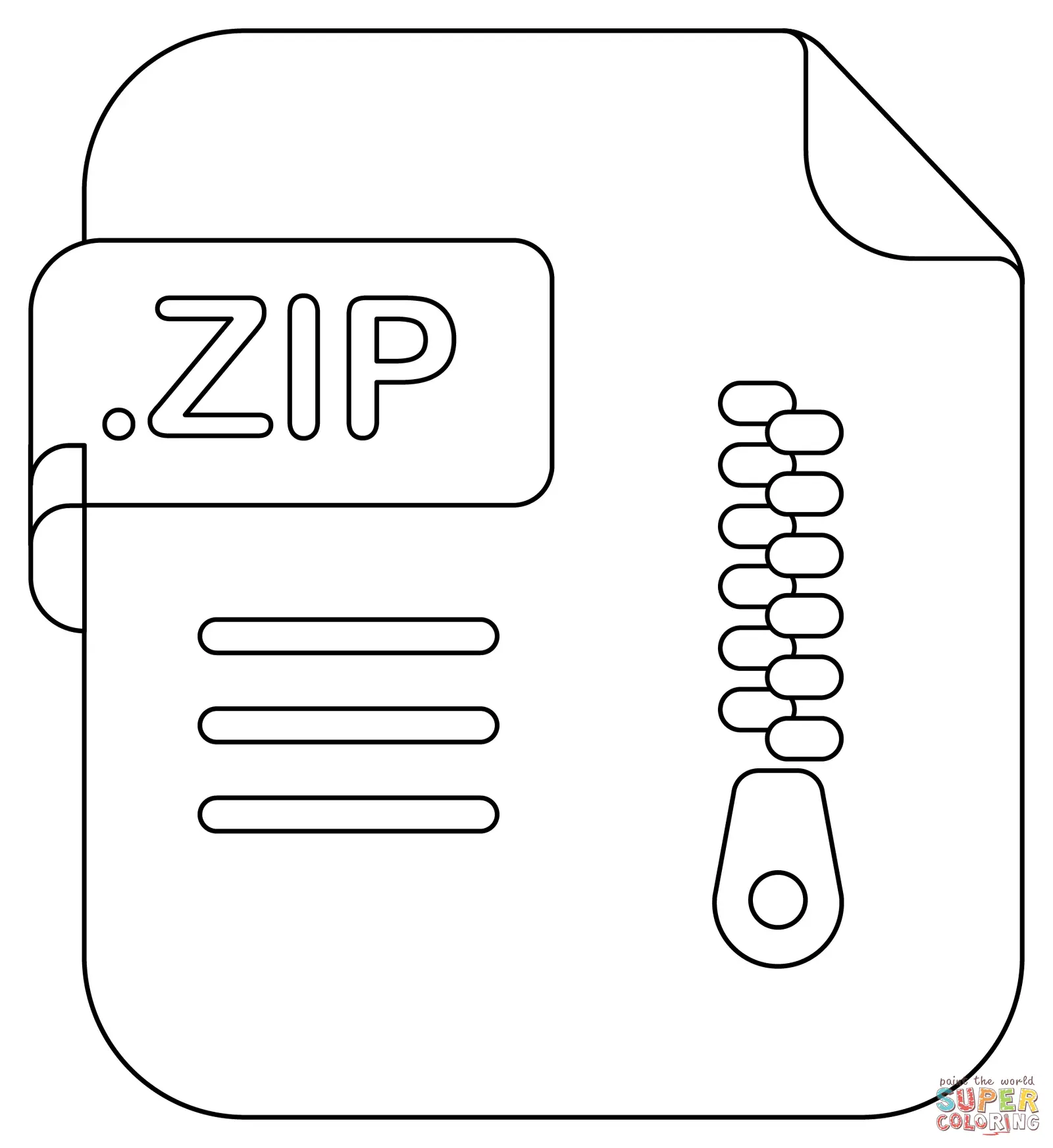 Zip Ausmalbilder 7