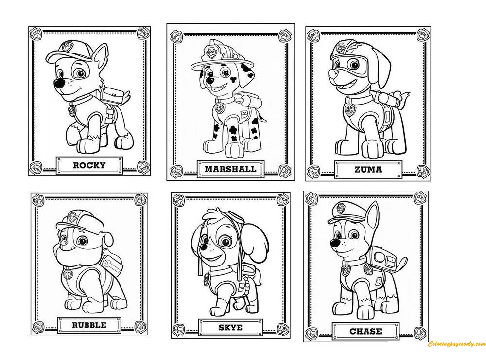 Zuma Paw Patrol Ausmalbilder 16